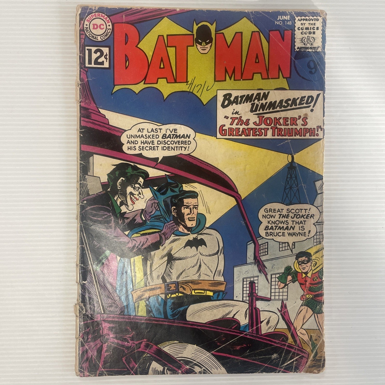Batman #148 1962 PR/FR **Cover detached and well worn, pen on front cover comple0