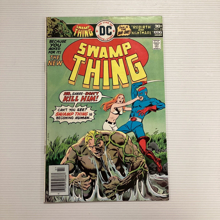 Swamp Thing #23 1976 VF Swamp Thing Reverts To Alec Holland 1st John Zero As Sab