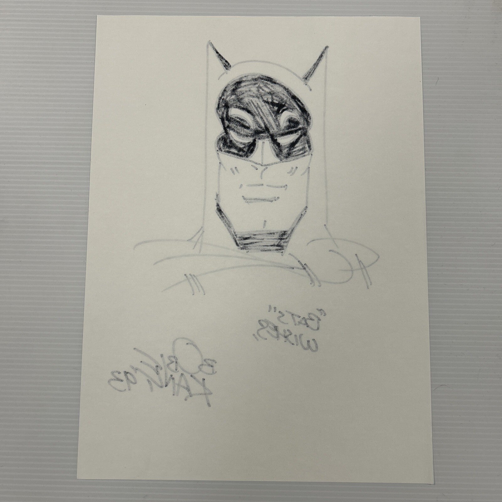 Bob Kane Hand Drawn Original Batman Sketch Art Signed with COA 21x29cm8
