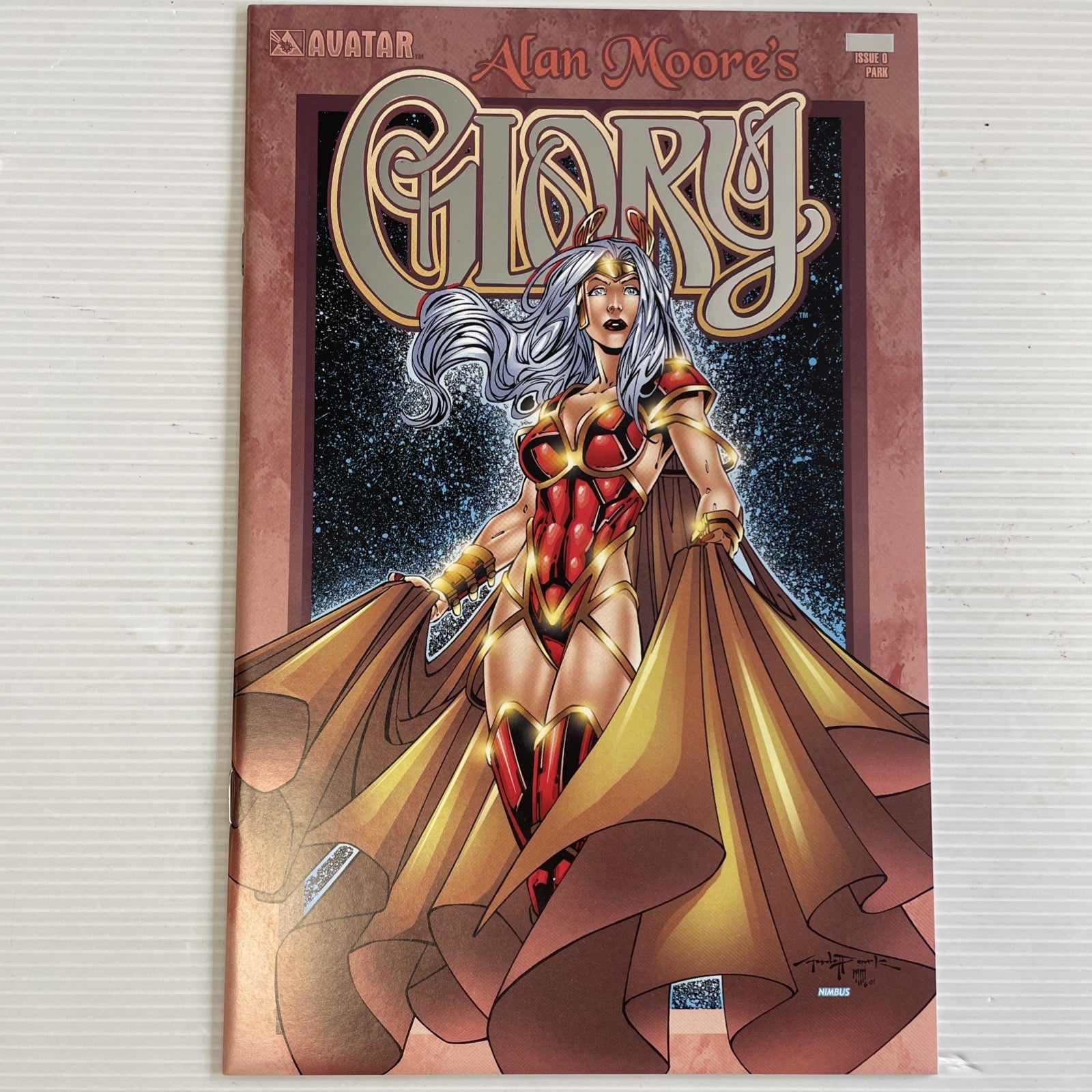 Glory #0 2001 NM Park Platinum Foil Variant Alan Moore Avatar0