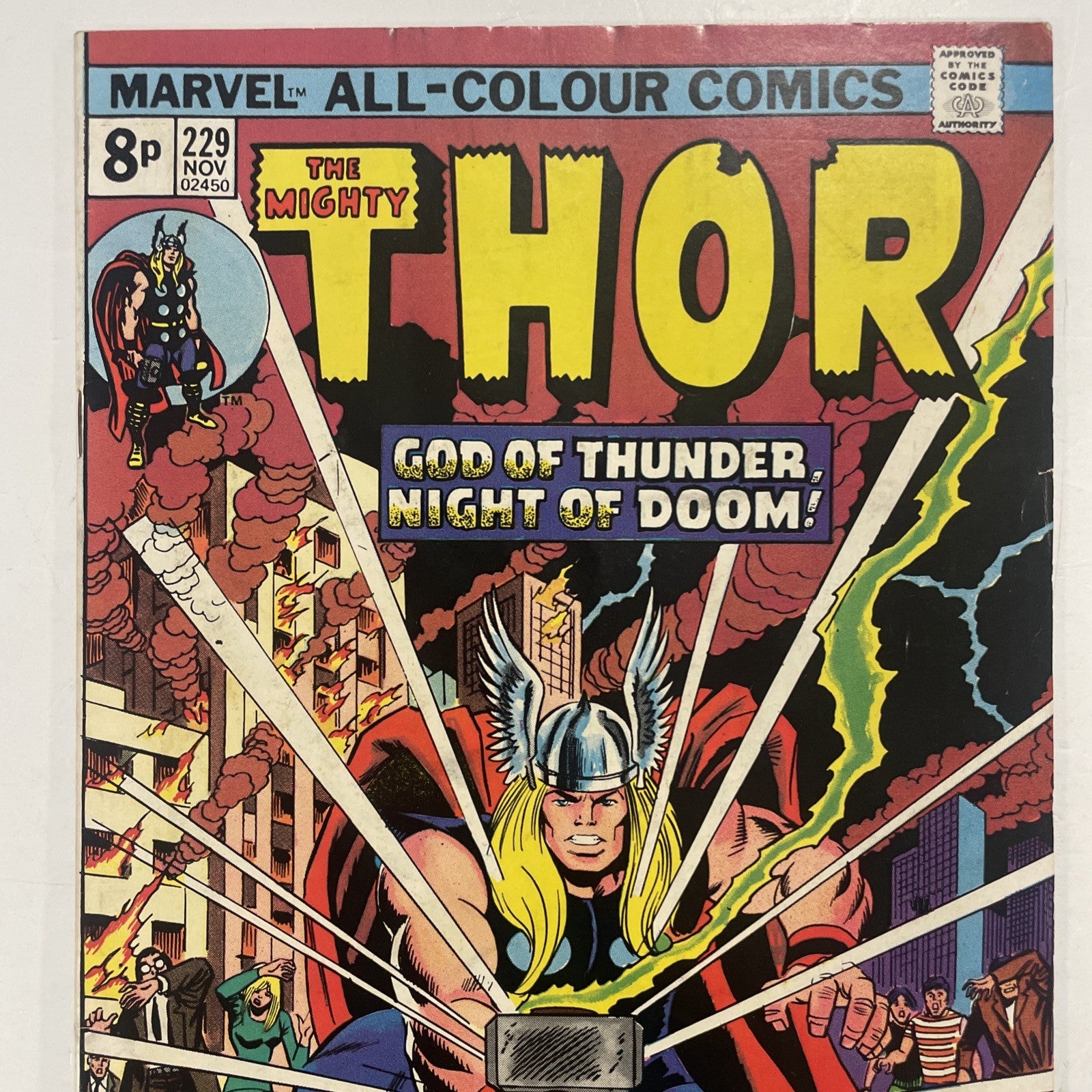 The Mighty Thor #229 1974 FN- Advert for Hulk #181/Wolverine1