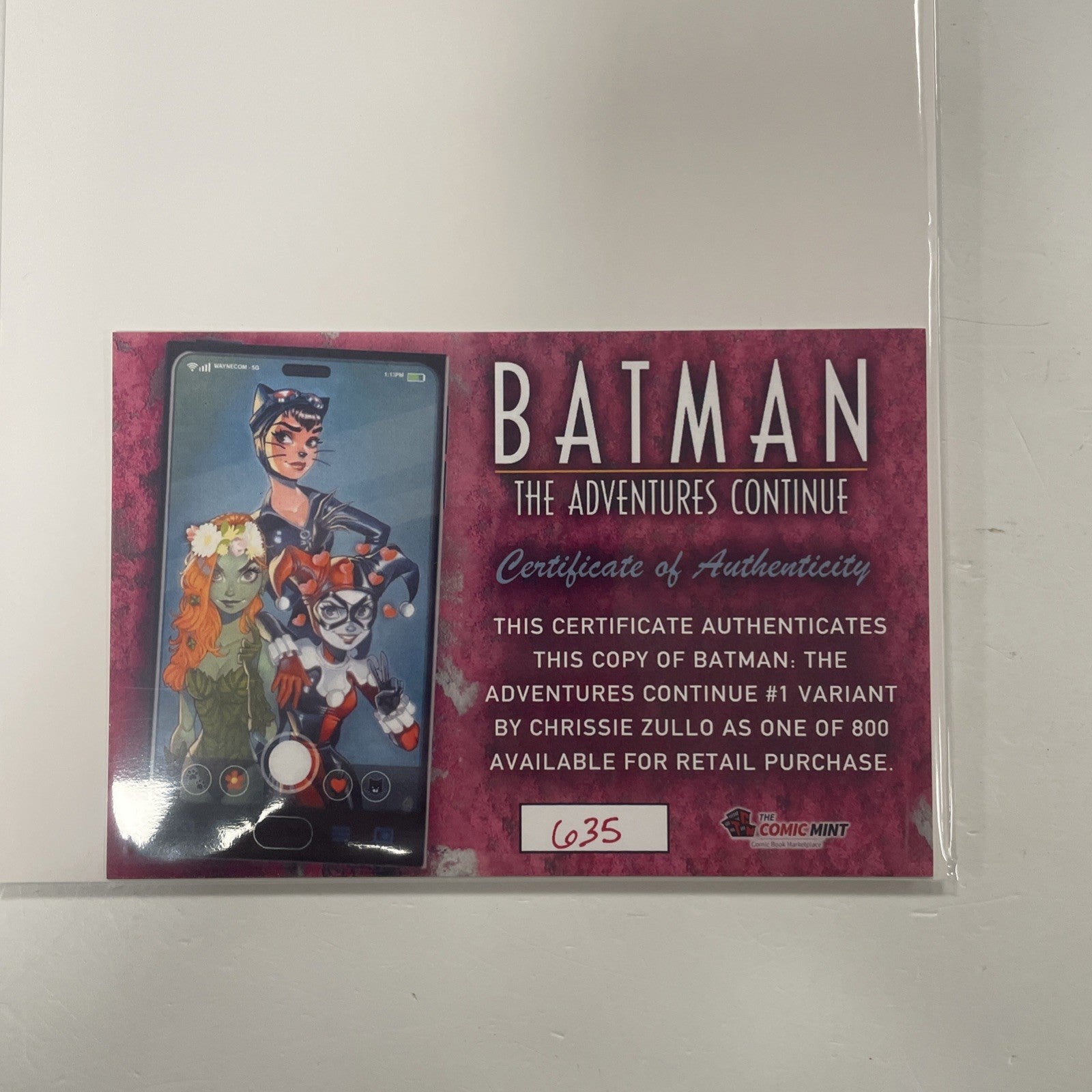 Batman The Adventures Continue #1 2018 Chrissie Zullo Cell Phone Variant12