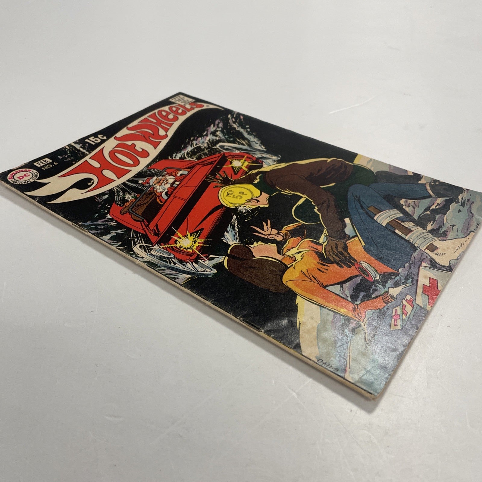 Hot Wheels #6 Dc Comics 1971 VG/FN Neal Adams Santa Cover Last Issue Pence Stamp3