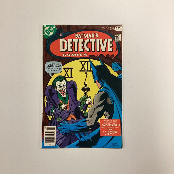 Detective Comics #475 1978 VF Classic Joker Fish Cover Pence Copy