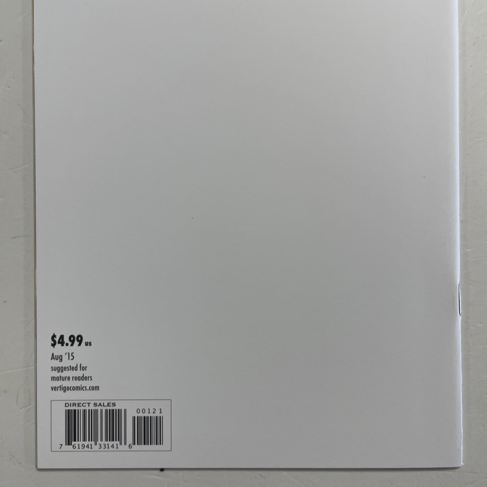Mad Max Fury Road Furiosa #1 2015 Blank Sketch Variant NM6