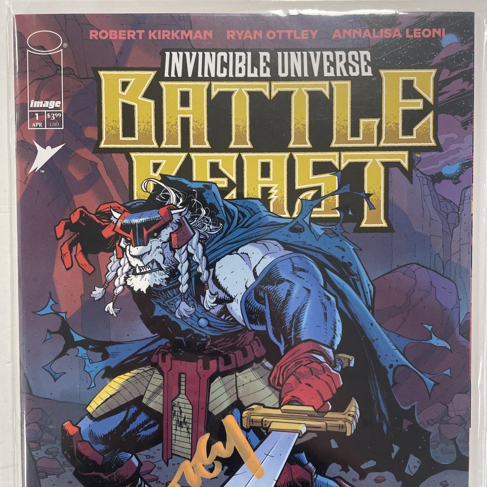 Invincible Universe Battle Beast #1 2025 NM Signed by Ryan Ottley w/CoA Image1