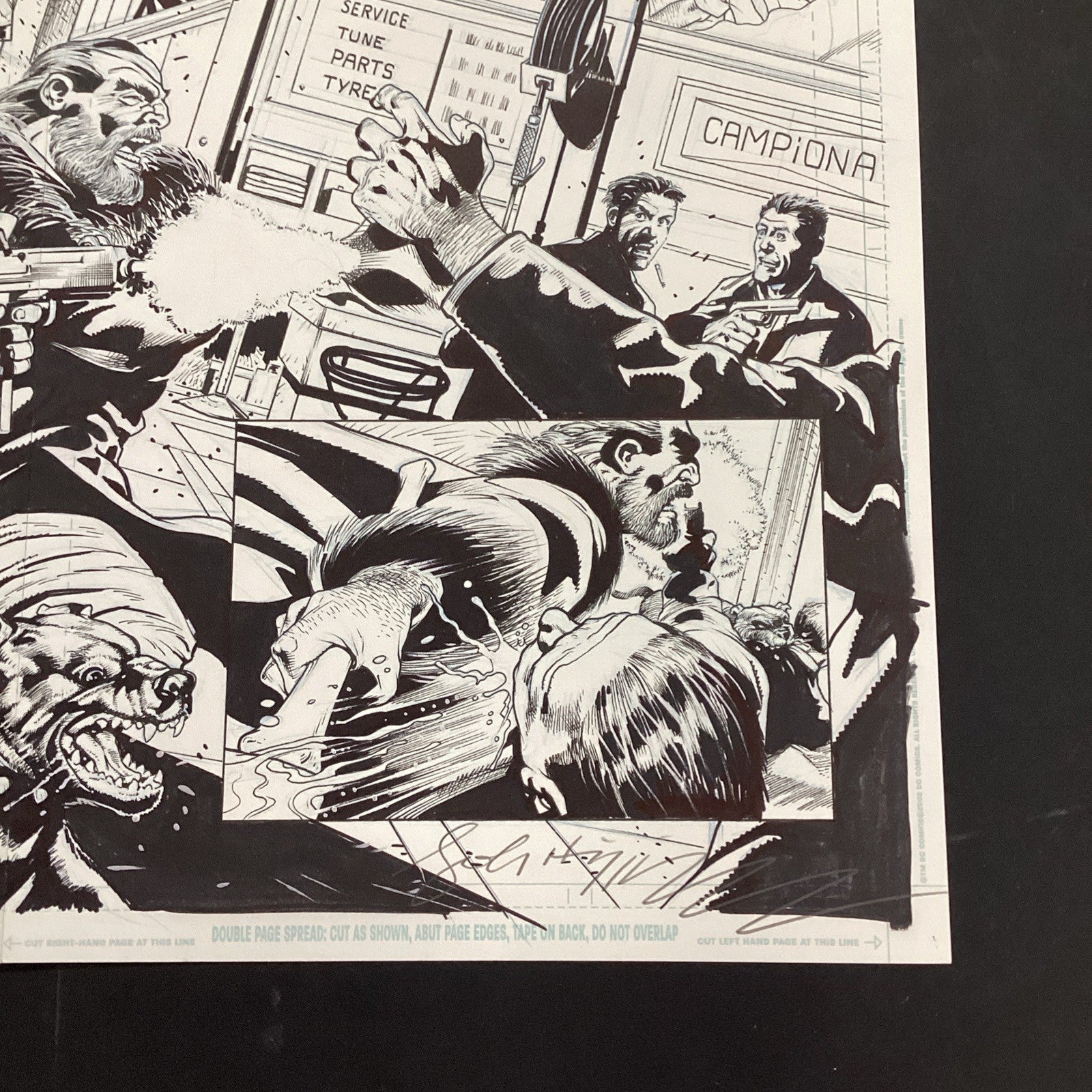 Original Artwork for Thunderbolt Jaxon #2 Page 2&3 Double Page By John Higgins3