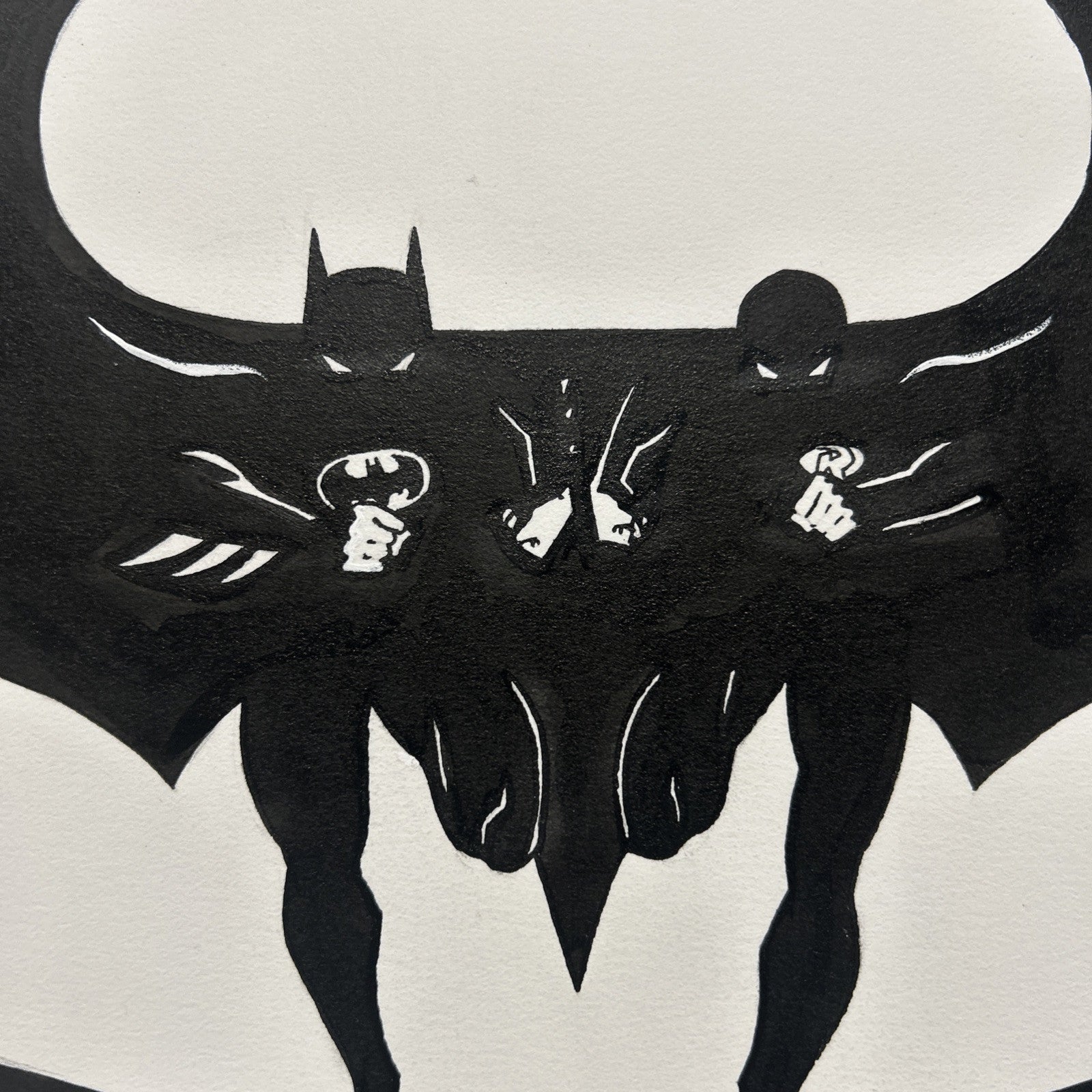 Dave Taylor Original Artwork for DC's Batman and Robin Logo Concept Version 1.6