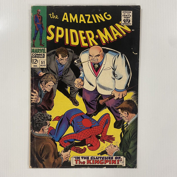 Amazing Spider-Man #51 1967 2nd app. Kingpin VG cent copy Raw Comic
