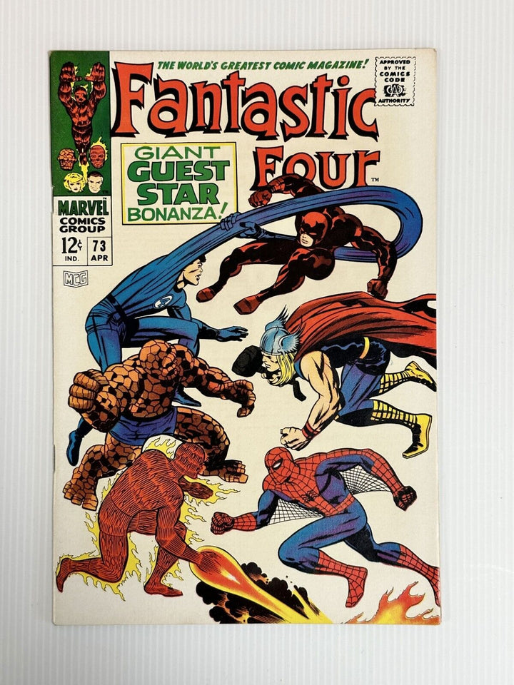Fantastic Four #73 1968 VF+ cent copy Spider-Man, Thor, Daredevil