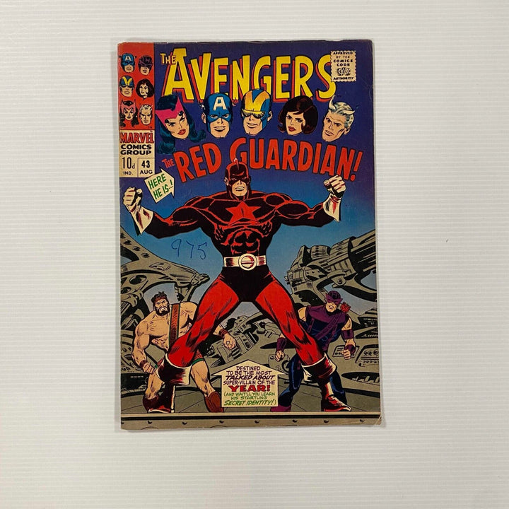 The Avengers #43 1967 VG Pence Copy 1st Appearance of The Red Guardian