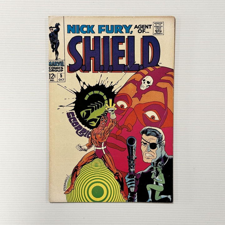 Nick Fury Agent of S.H.I.E.L.D  #5 1968 FN Cent Copy Iconic Steranko Cover