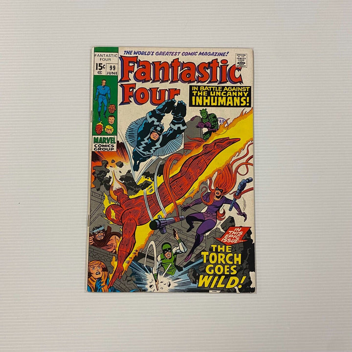 Fantastic Four #99 1970 FN/VF Cent Copy Pence Stamp