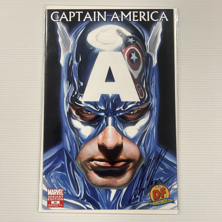 Captain America #34 2008 NM Variant Signed Alex Ross Dynamic Forces CoA 573/2500