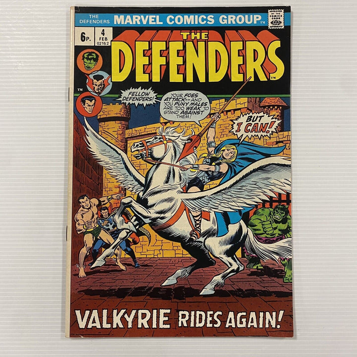 Defenders #4 1972 FN+ 1st Appearance of Valkyrie Pence Copy