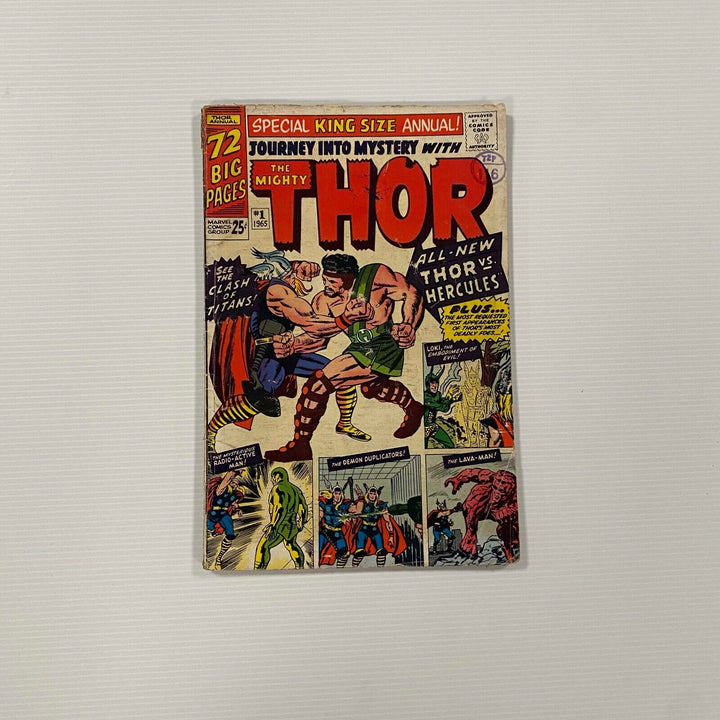 The Mighty Thor King Size Annual #1 1965 VG- Cent Copy Pence Stamp