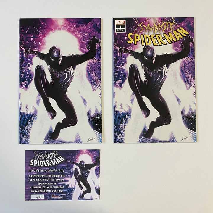 Symbiote Spider-Man #1 Alexander Lozano Trade Dress & Variant Cover Comic Books