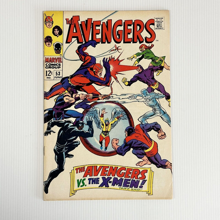 The Avengers #53 1968 VF- Cent Copy 2nd X-Men crossover