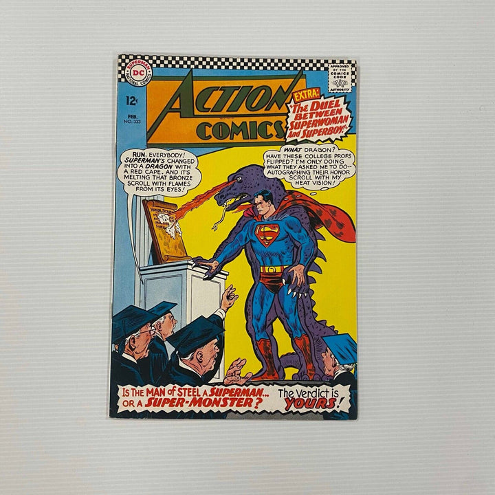 Action Comics #333 1966 FN/VF Cent Copy Pence Stamp