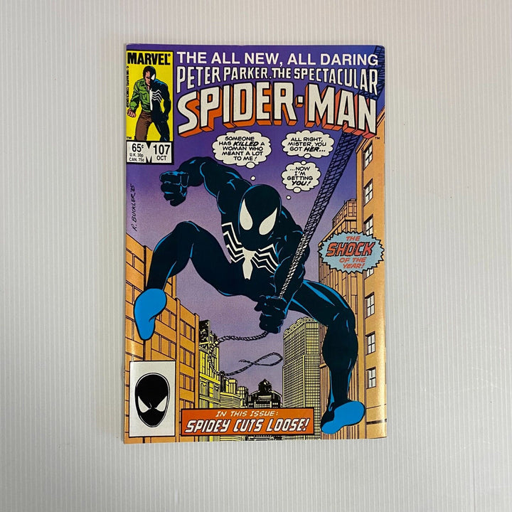Peter Parker Spectacular Spider-Man #107 VF+ 1985 1st Sin Eater Cent Copy