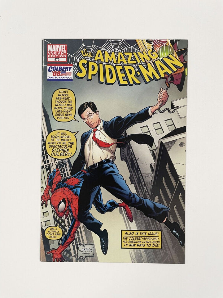 Amazing Spider-Man #573 Colbert '08 variant NM Raw Comic 2008