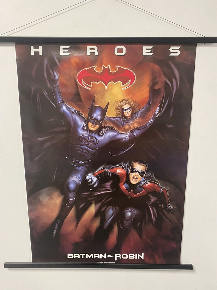 DC Batman & Robin Movie Poster Heroes Original One Sheet 1997