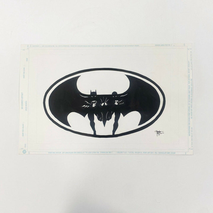 Dave Taylor Original Artwork for DC's Batman and Robin Logo Concept Version 1.