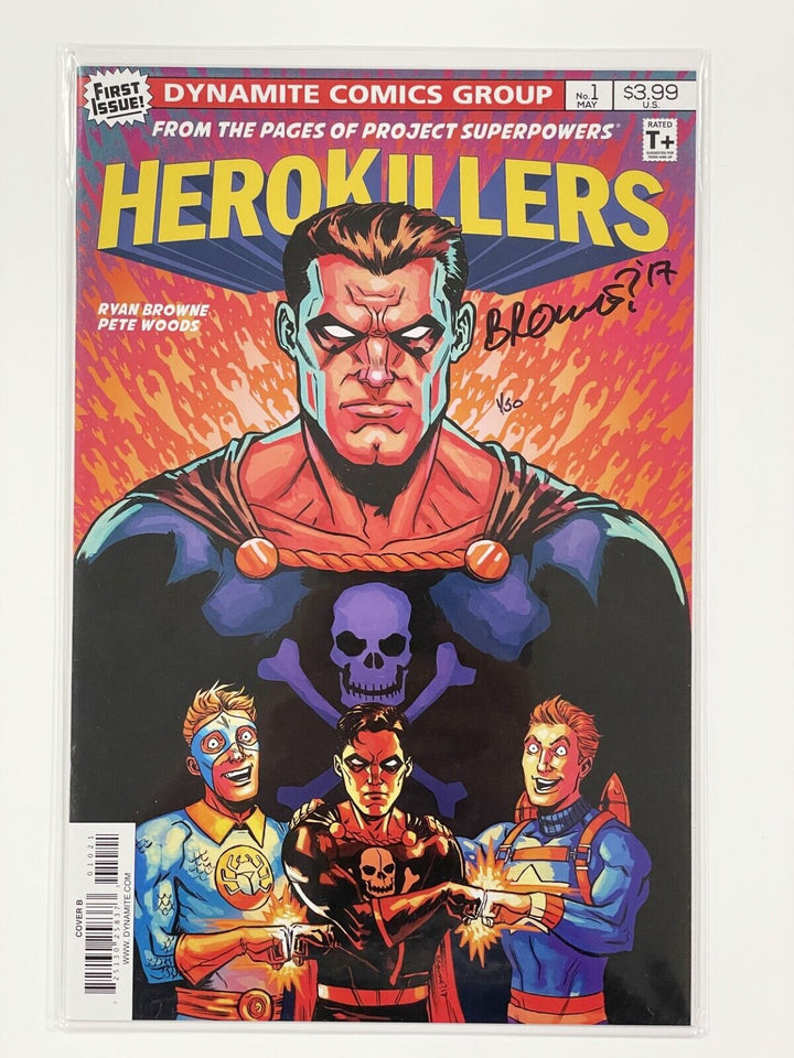 Hero Killers #1 Signed Ryan Browne 1/50 Dynamic Forces Dynamite Comics cover B