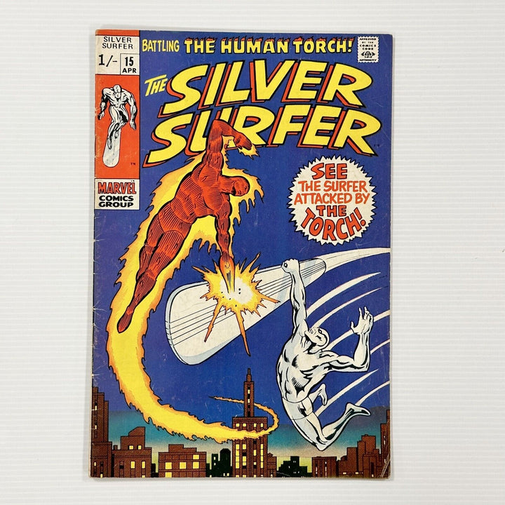Silver Surfer #15 1970 VG- vs Human Torch Pence Copy