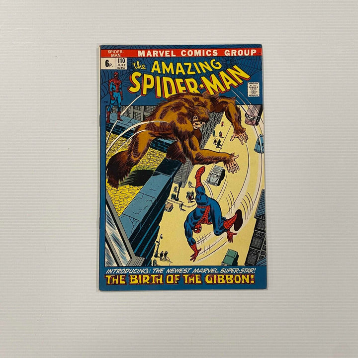 Amazing Spider-Man #110 1972 VF+ Pence Copy 1st Appearance of The Gibbon