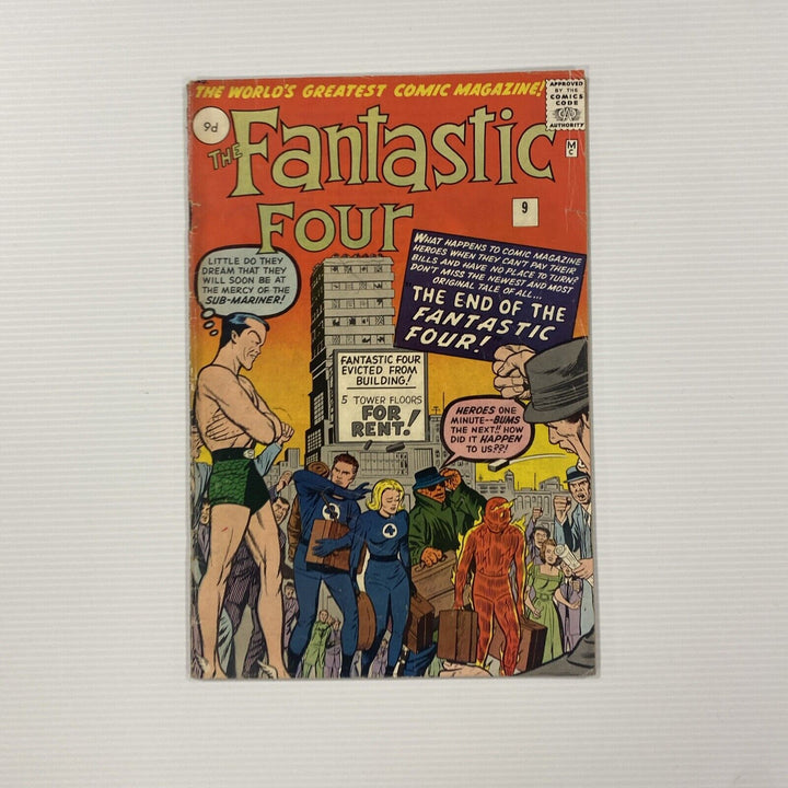 Fantastic Four #9 1962 GD+ 3rd Sub-Mariner Pence Copy **See Description