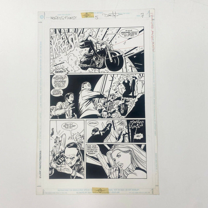 Dave Taylor Original Artwork for DC's World’s Finest page 7 of issue #5 1999
