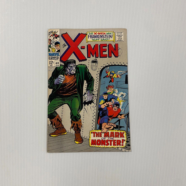X-Men #40 1967 FN/VF Cent Copy Pence Stamp 1st Frankenstein