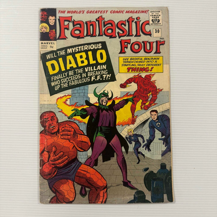 Fantastic Four #30 1964 GD/VG OW pages Pence Copy 1st Appearance of Diablo