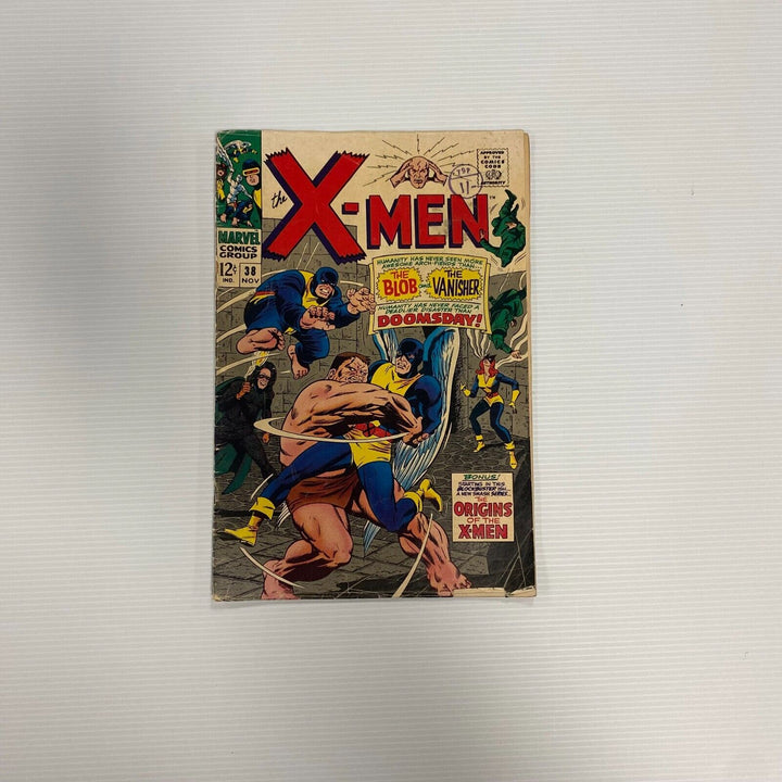 X-Men #38 1967 GD+ Cent Copy Pence Stamp Cover partially detached