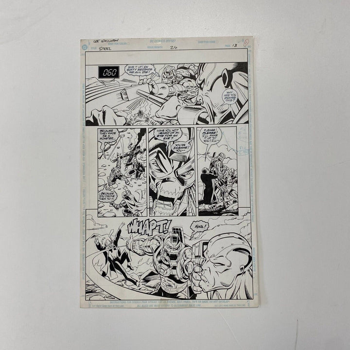 Lee Sullivan Original Art for DC's Steel #24 Page 13
