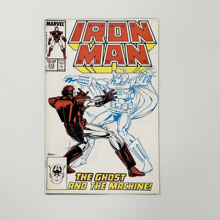 Iron Man #219 1987 VF+ 1st Appearance of Ghost