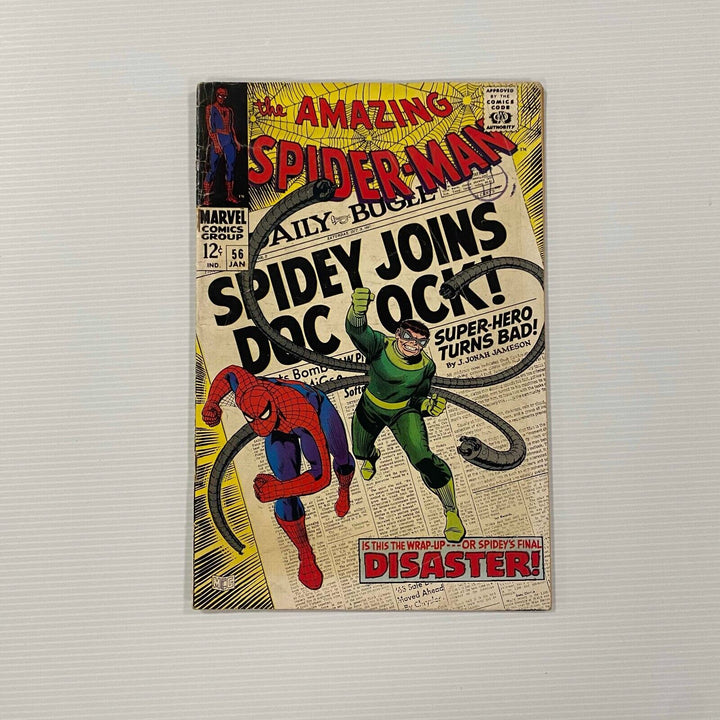 Amazing Spider-Man #56 1967 VG- Cent Copy Pence Stamp **Slightly rusty staples**