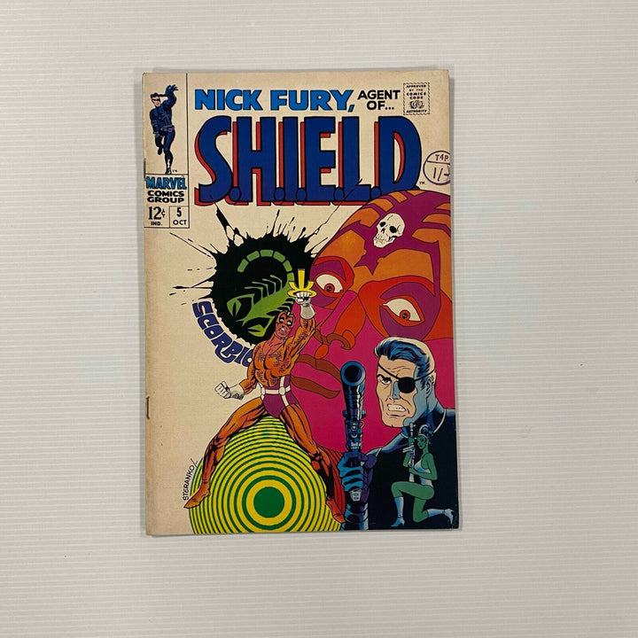 Nick Fury Agent of S.H.I.E.L.D  #5 1968 FN Cent Copy Pence Stamp Iconic Steranko