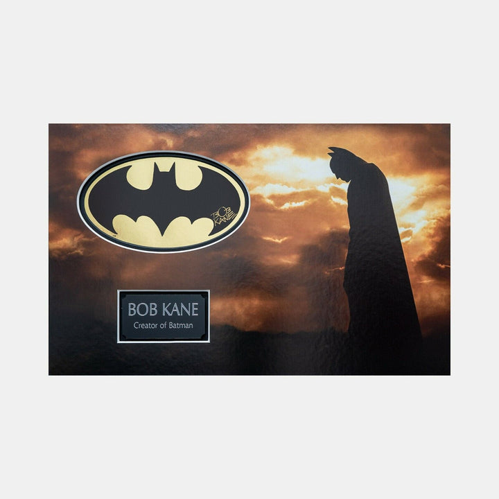 Batman Gold Foil Sicker Signed by Bob Kane (Creator of Batman) Batman Begins