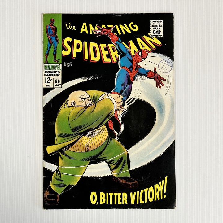 Amazing Spider-Man #60 1968 FN Kingpin Cent Copy Pence Stamp