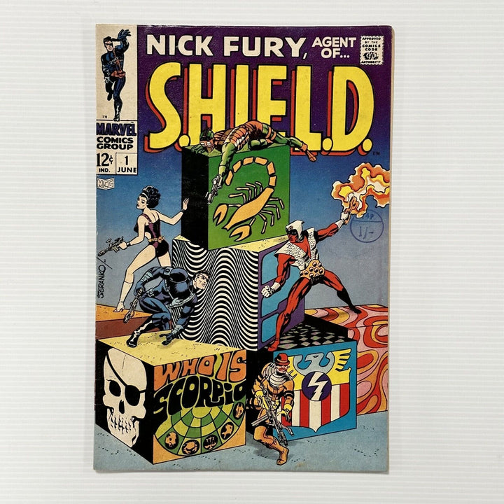 Nick Fury Agent of S.H.I.E.L.D  #1 1968 FN Cent Copy Pence Stamp Steranko Cover