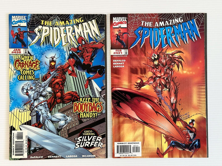 Amazing Spider-Man #430 & #431 1st Cosmic-Carnage 1st cover 1998 VF+