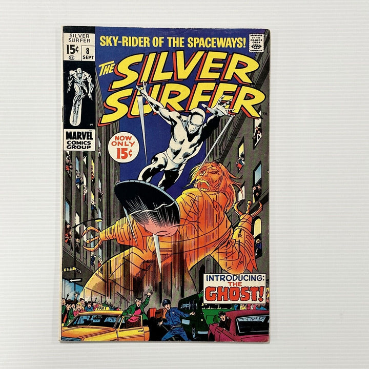 Silver Surfer #8 1969 FN+ Cent Copy 1st monthly issue, 15¢, 1st Flying Dutchman