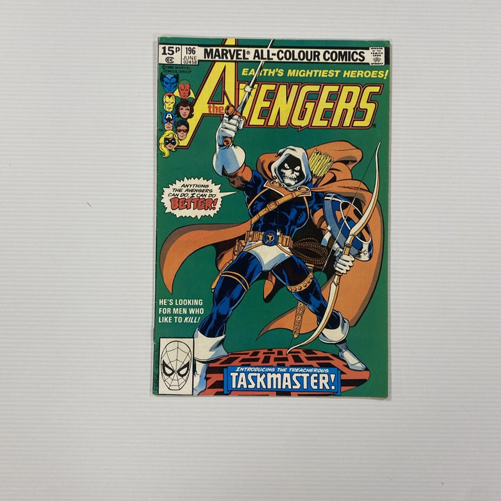 Avengers #196 1980 FN- 1st Appearance of Taskmaster Pence Copy