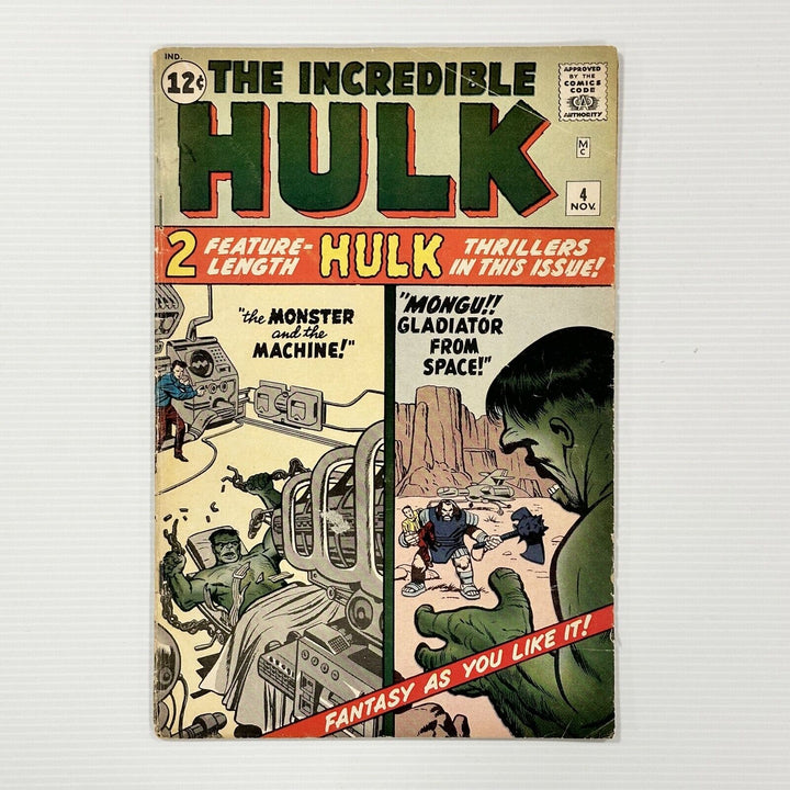 Incredible Hulk #4 1962 VG+ Cent Copy