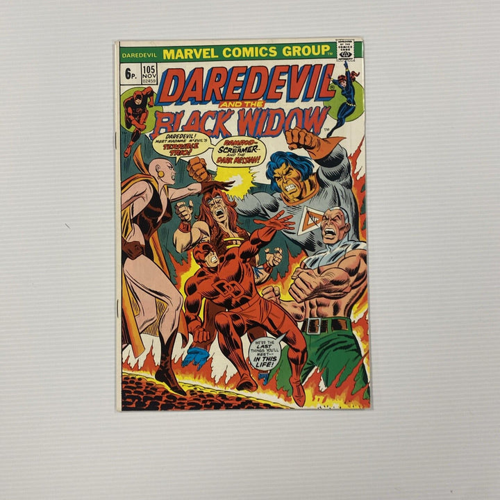 Daredevil and the Black Widow #105 1973 VF+ Moondragon Origin Pence Copy