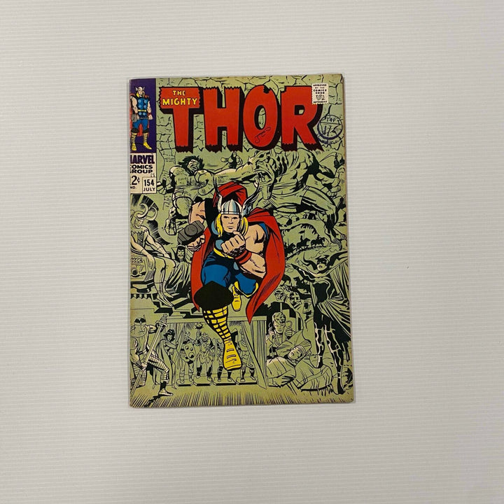 The Mighty Thor #154 1968 FN+ Cent Copy Pence Stamp
