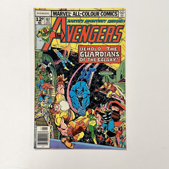 The Avengers #167 1977 VF- Pence Copy  1st meeting of Guardians of the Galaxy