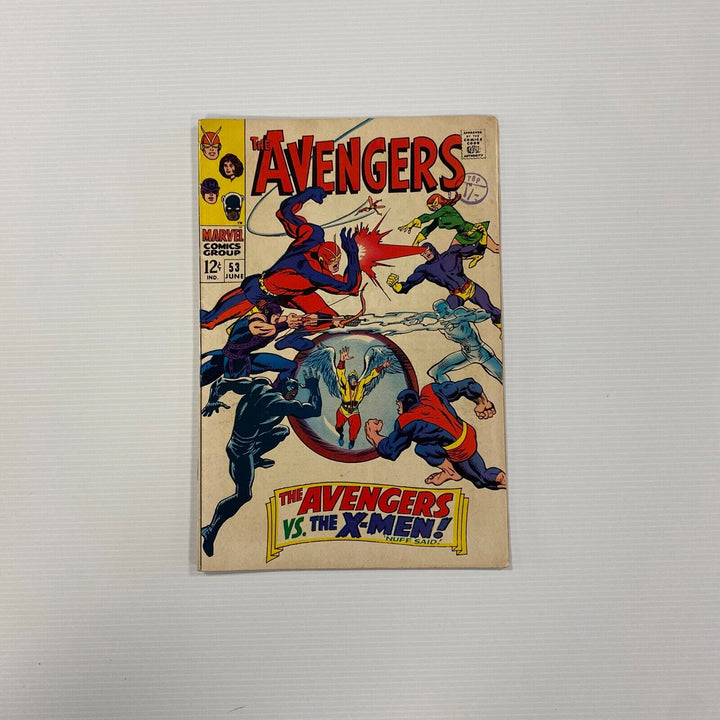 Avengers #53 1968 VF- Cent Copy Pence Stamp 2nd X-Men crossover